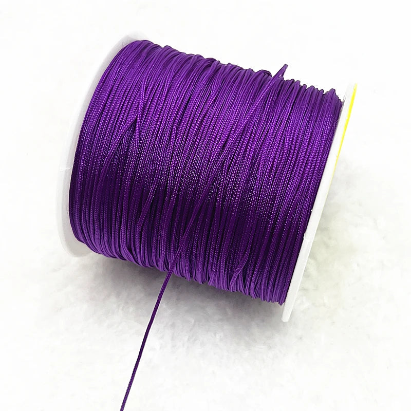 NEW 0.4/0.8/1.0/1.5mm Nylon Cord Thread Chinese Knot Macrame Cord Bracelet Braided String DIY Tassels Beading Shamballa Thread