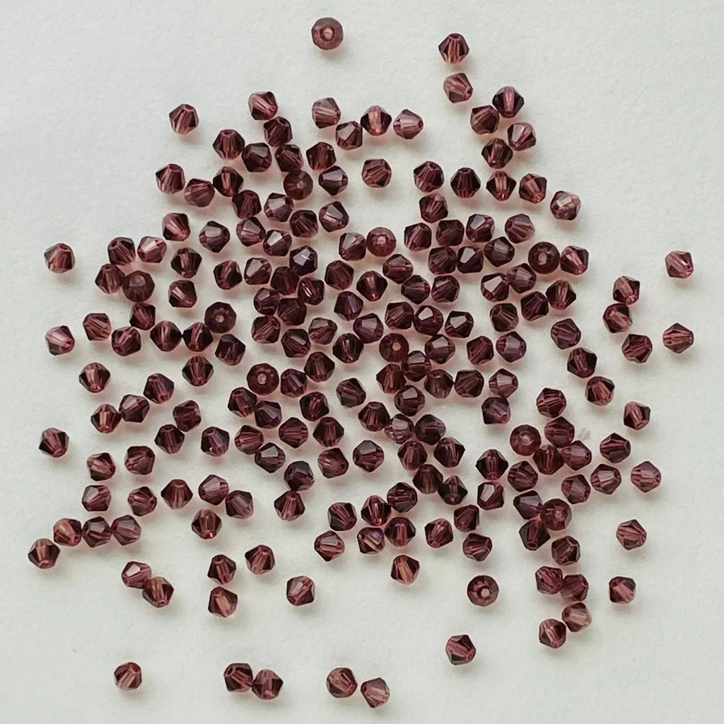 100PCS 4MM Shiny Faceted Austria Crystal Beads Bicone Beads Loose Spacer Beads for Jewelry Making DIY Bracelet Necklace Pendant