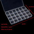 24-Grid Transparent Storage Boxes - Multi-Purpose Organizer for Hardware Buttons, Fishing Gear, Jewelry, Accessories & Stationer