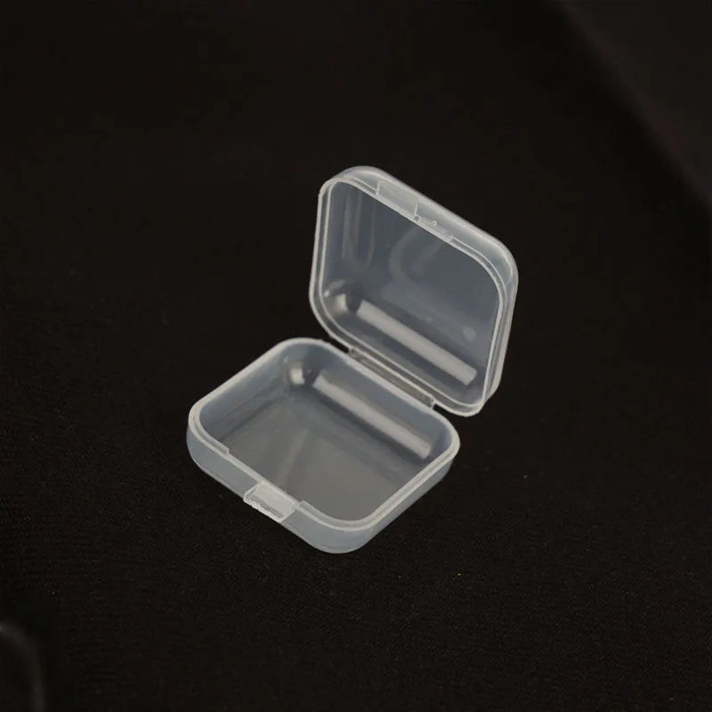 5-50pcs Plastic Storage Box Mini PP Square Box Jewelry Fishhook Component Single-compartment Covered Transparent Storage Box