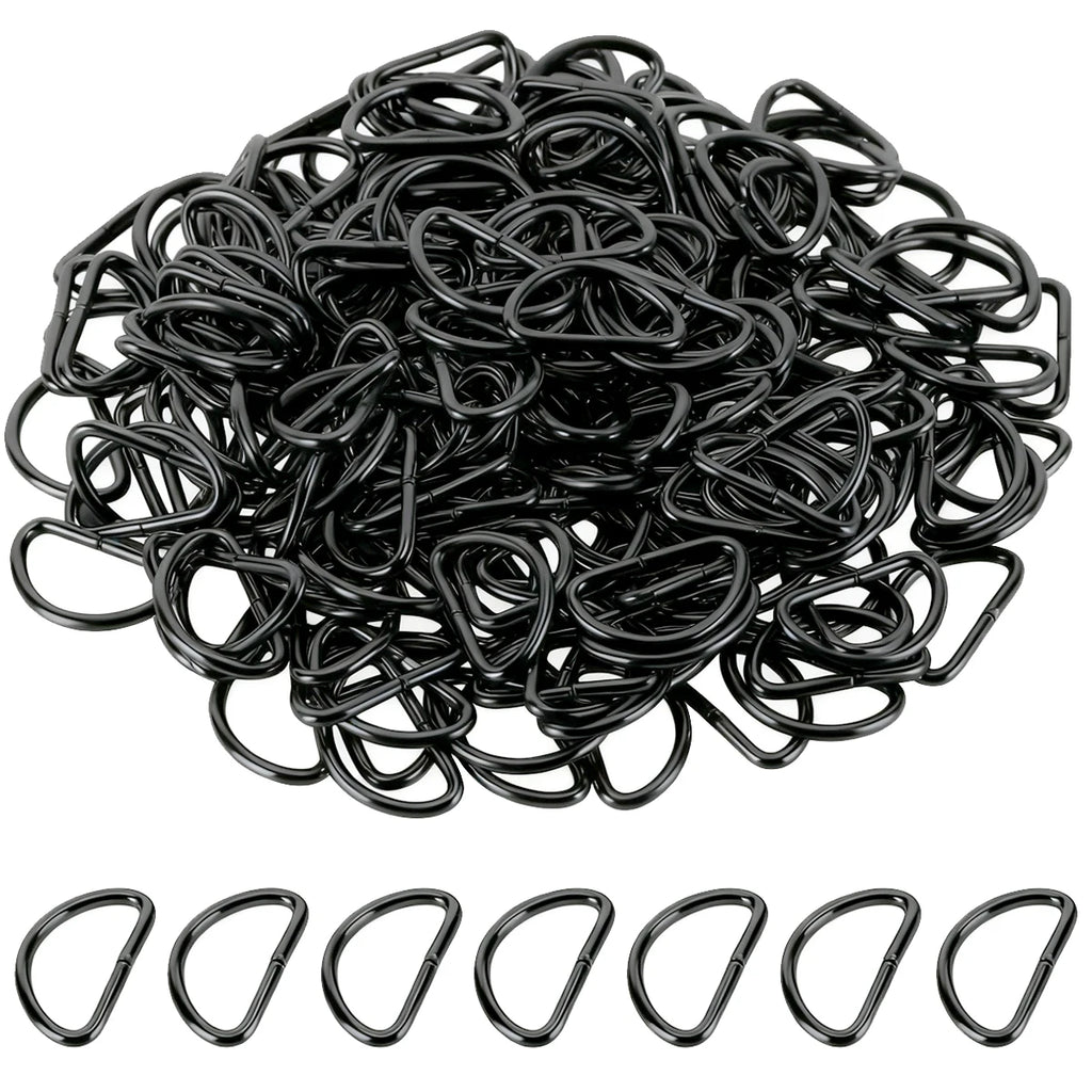 30/60/100Pcs D-ring buckle stainless steel semi-circular D-ring adjustable hardware bag belt process DIY accessories