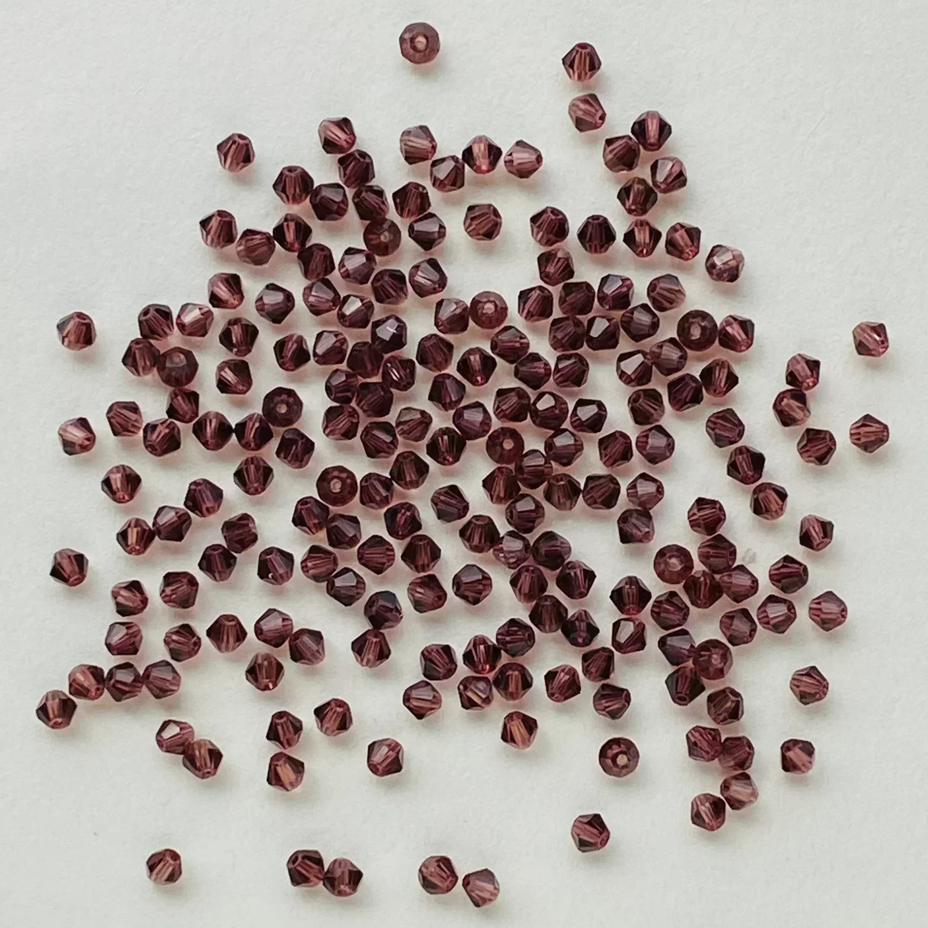 100PCS 4MM Shiny Faceted Austria Crystal Beads Bicone Beads Loose Spacer Beads for Jewelry Making DIY Bracelet Necklace Pendant