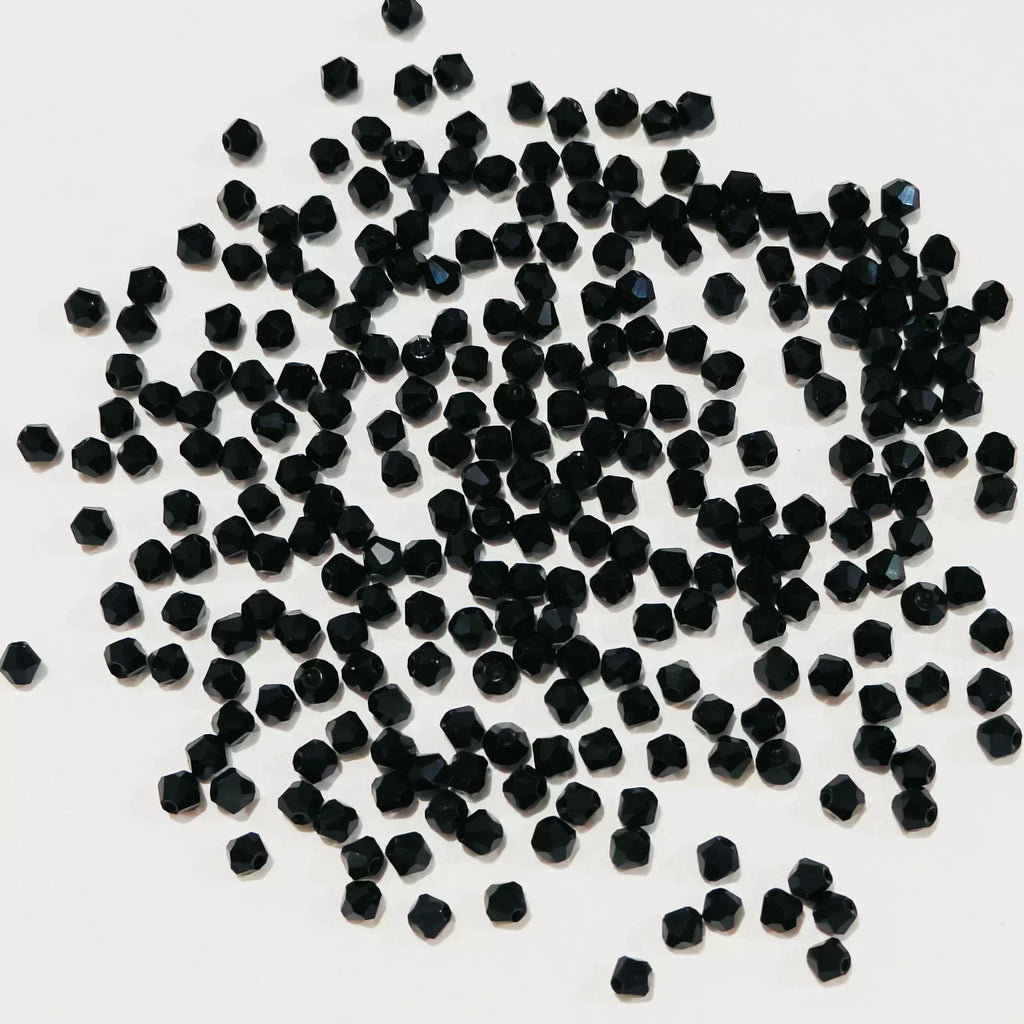 100PCS 4MM Shiny Faceted Austria Crystal Beads Bicone Beads Loose Spacer Beads for Jewelry Making DIY Bracelet Necklace Pendant