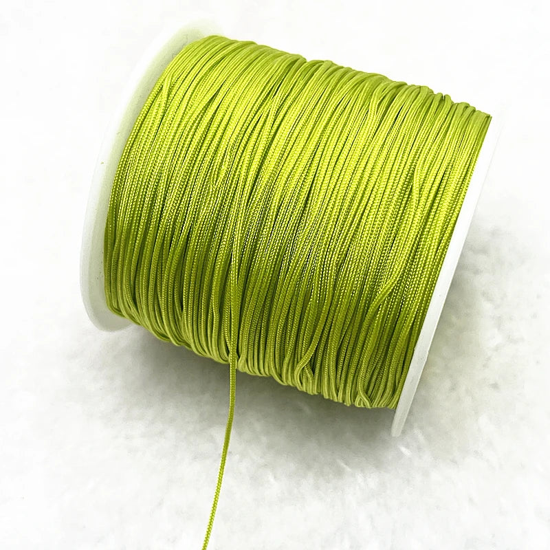 NEW 0.4/0.8/1.0/1.5mm Nylon Cord Thread Chinese Knot Macrame Cord Bracelet Braided String DIY Tassels Beading Shamballa Thread