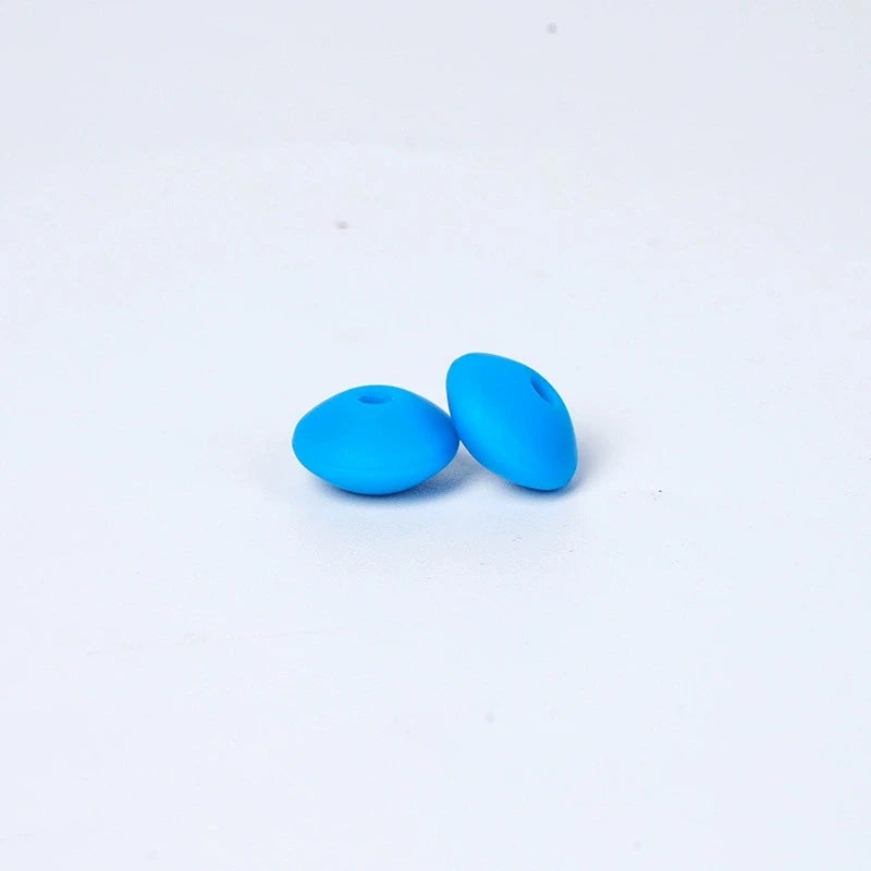 100/50/20Pcs 12mm Siilcone Beads Lentil Loose Spaced Bead for Jewelry Making DIY Beaded Bracelets Necklace Keychain Accessories