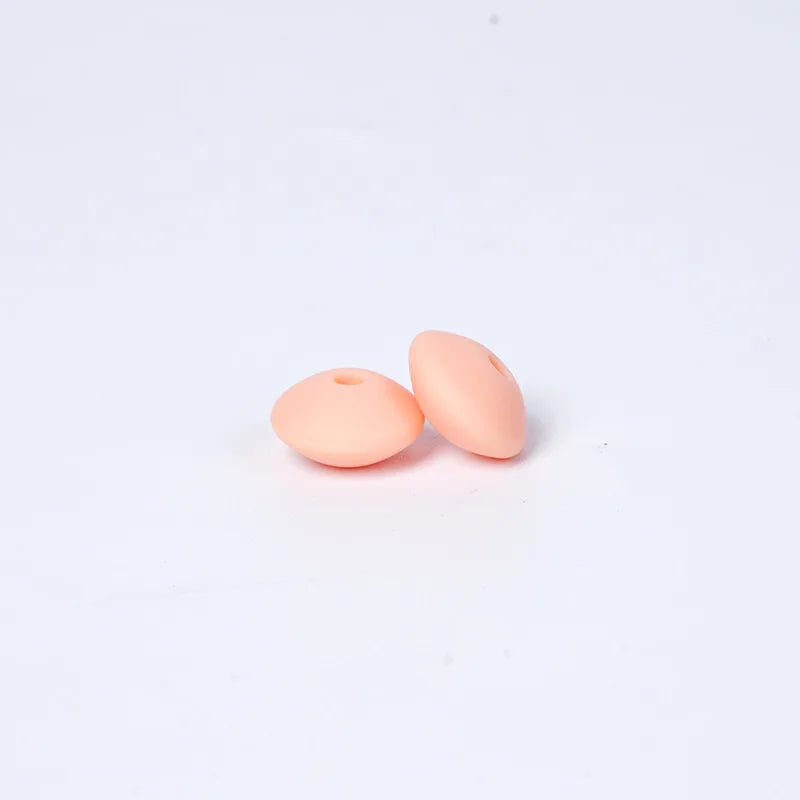 100/50/20Pcs 12mm Siilcone Beads Lentil Loose Spaced Bead for Jewelry Making DIY Beaded Bracelets Necklace Keychain Accessories