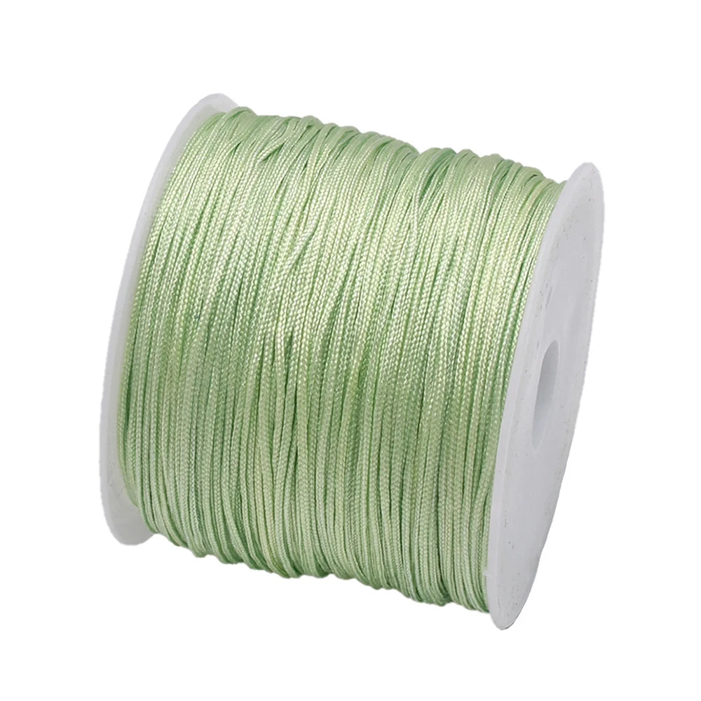 50Yds 0.8mm Crafts Nylon Cord For Jewelry Making Braided Nylon Satin String for Bracelets Necklace Jewelry Accessories