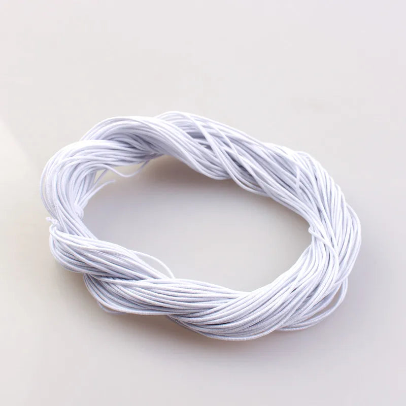 1mm 24M Braided Elastic Cord Beading Threads Stretch String Fabric Crafting Cords for Jewelry Making 23 Colors