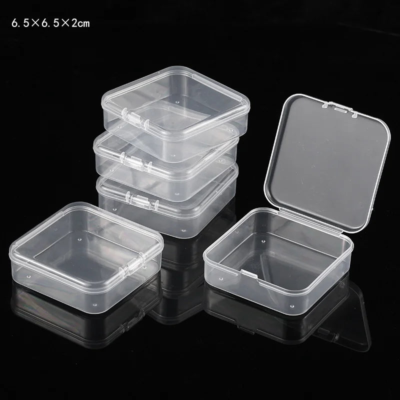 10pcs Plastic Box Rectangular Box Translucent Box Packing Box Storage Box Dustproof Solid Strong Jewelry Storage Case Container