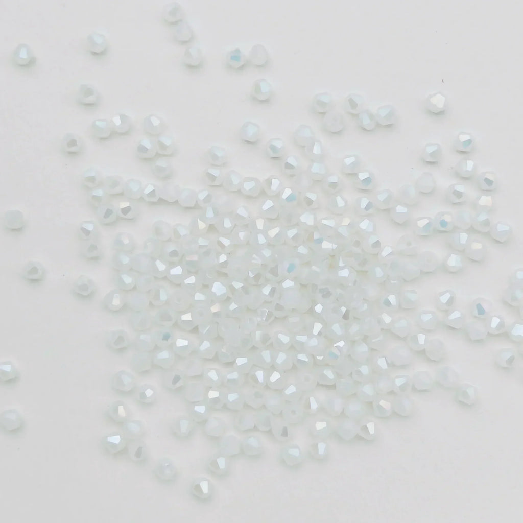 100PCS 4MM Shiny Faceted Austria Crystal Beads Bicone Beads Loose Spacer Beads for Jewelry Making DIY Bracelet Necklace Pendant