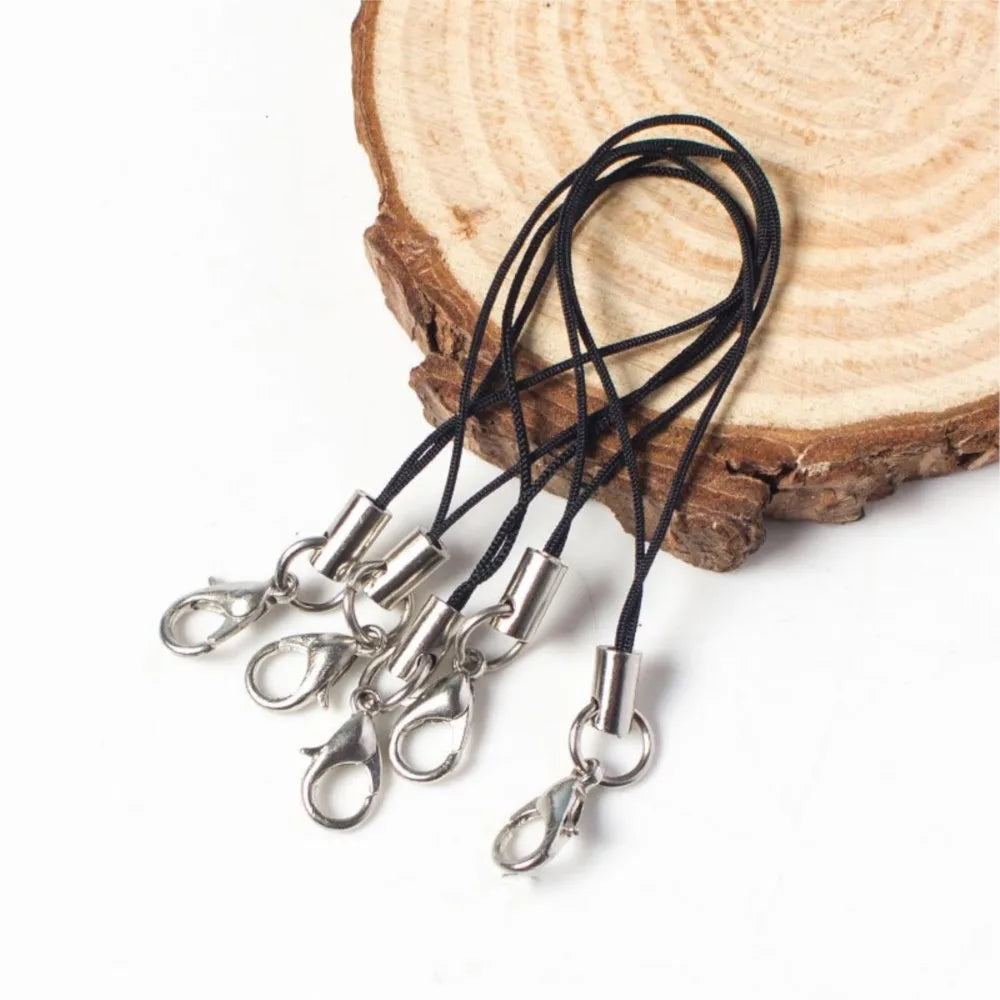 10/20/50Pcs Lobster Clasp Lanyard Strap Cord Mobile Cords Charm Nylon Key Ring Chain For DIY Keyring Jewelry Making Accessories