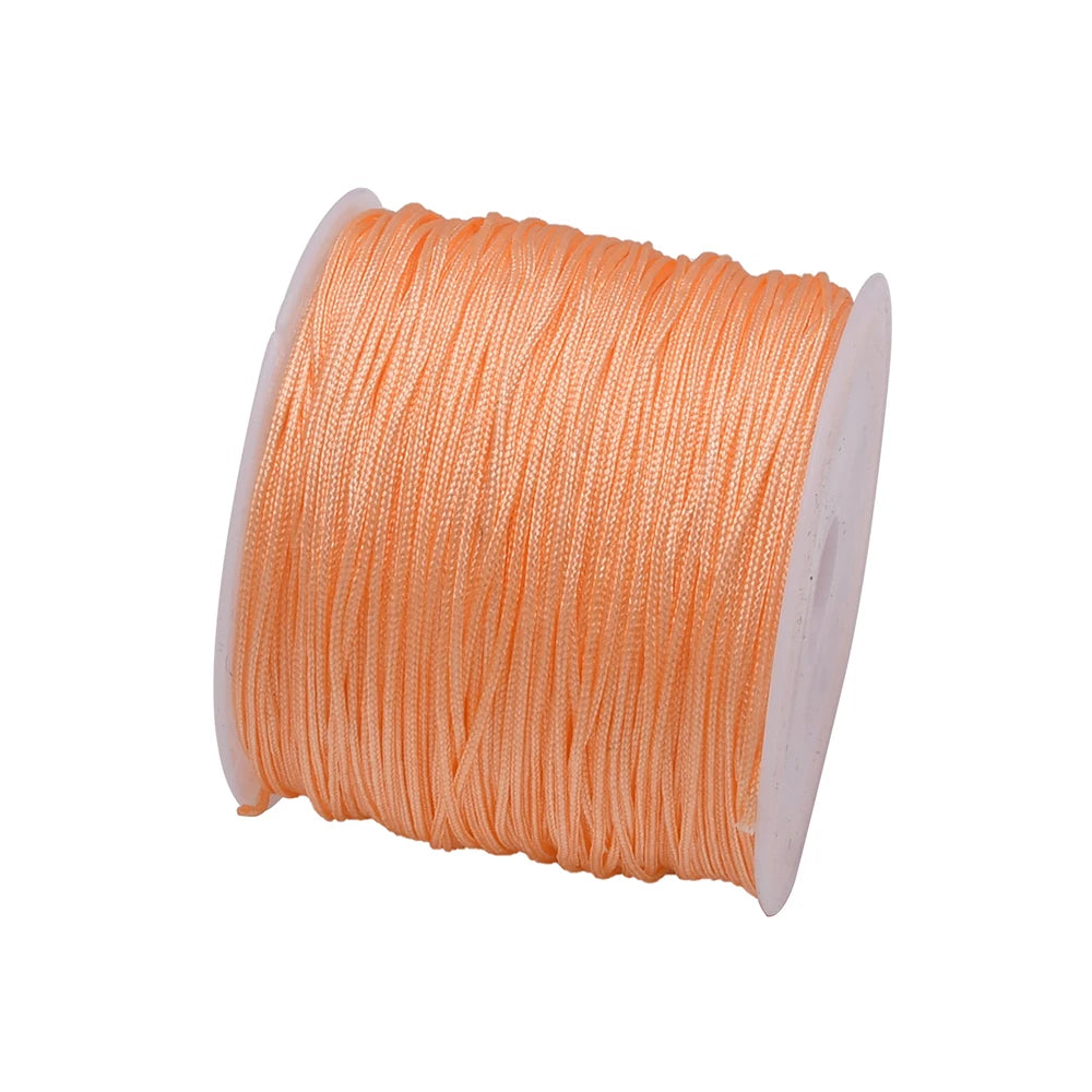 50Yds 0.8mm Crafts Nylon Cord For Jewelry Making Braided Nylon Satin String for Bracelets Necklace Jewelry Accessories