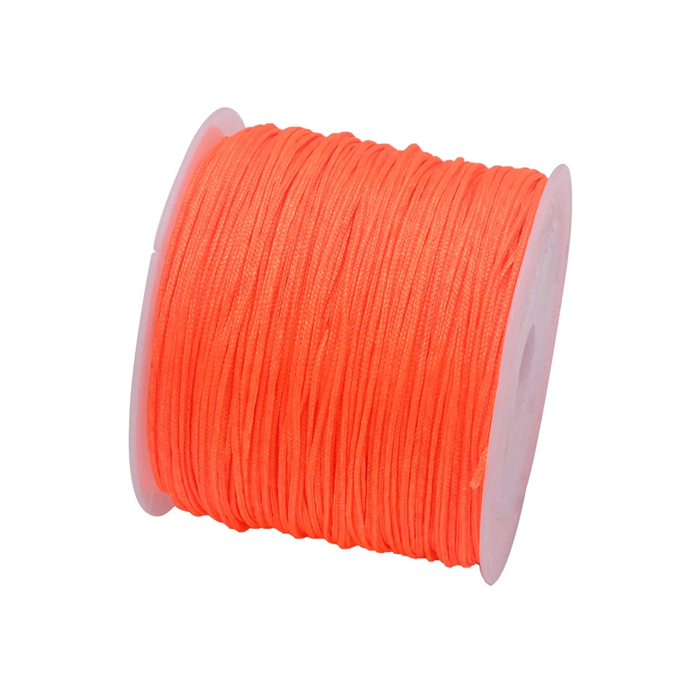 50Yds 0.8mm Crafts Nylon Cord For Jewelry Making Braided Nylon Satin String for Bracelets Necklace Jewelry Accessories