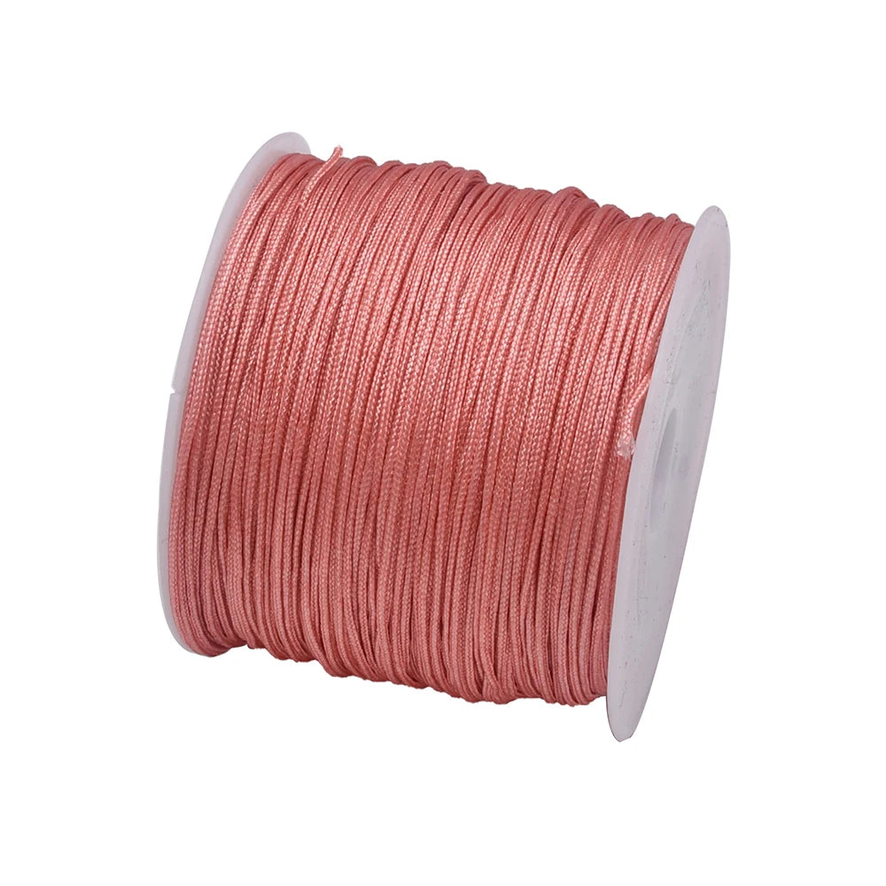 50Yds 0.8mm Crafts Nylon Cord For Jewelry Making Braided Nylon Satin String for Bracelets Necklace Jewelry Accessories