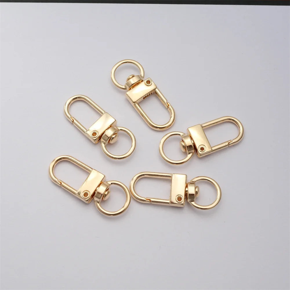 10pcs/lot Colorful Lobster Clasp Hooks Gold Color Silver Plated DIY Jewelry Making Findings for Keychain Neckalce Bracelet