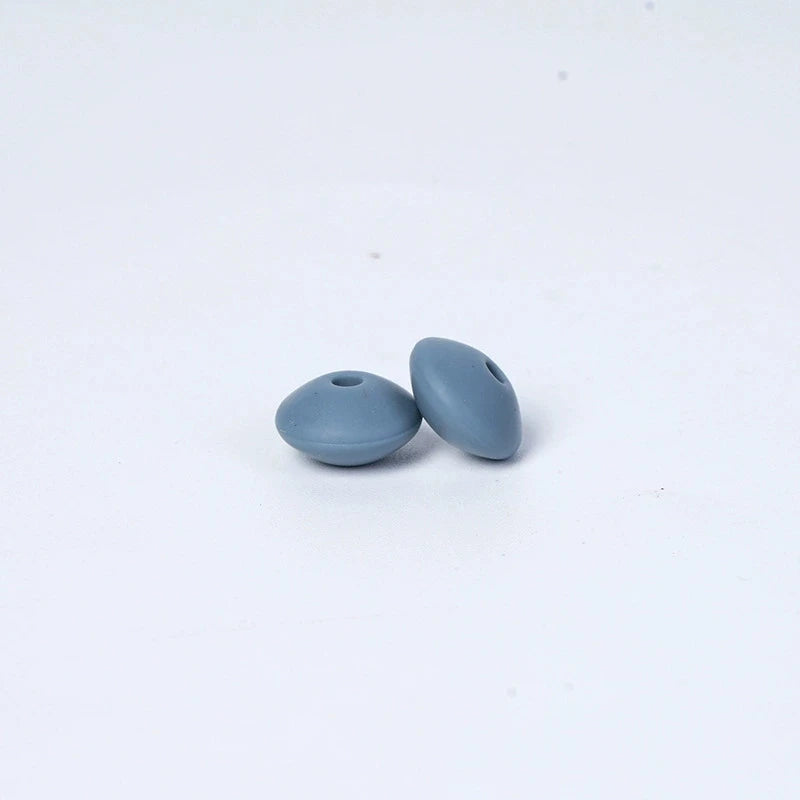 100/50/20Pcs 12mm Siilcone Beads Lentil Loose Spaced Bead for Jewelry Making DIY Beaded Bracelets Necklace Keychain Accessories