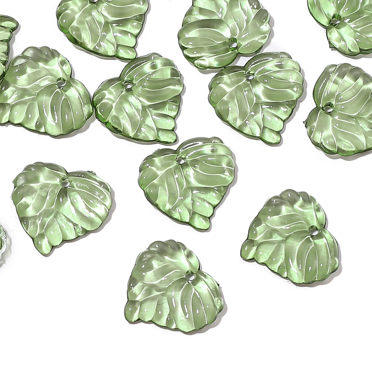 10/50Pcs Acrylic Mini Tree Leaf Beads Unique Loose Beads Handmade DIY Making Jewelry Earrings Necklace Accessories Materials