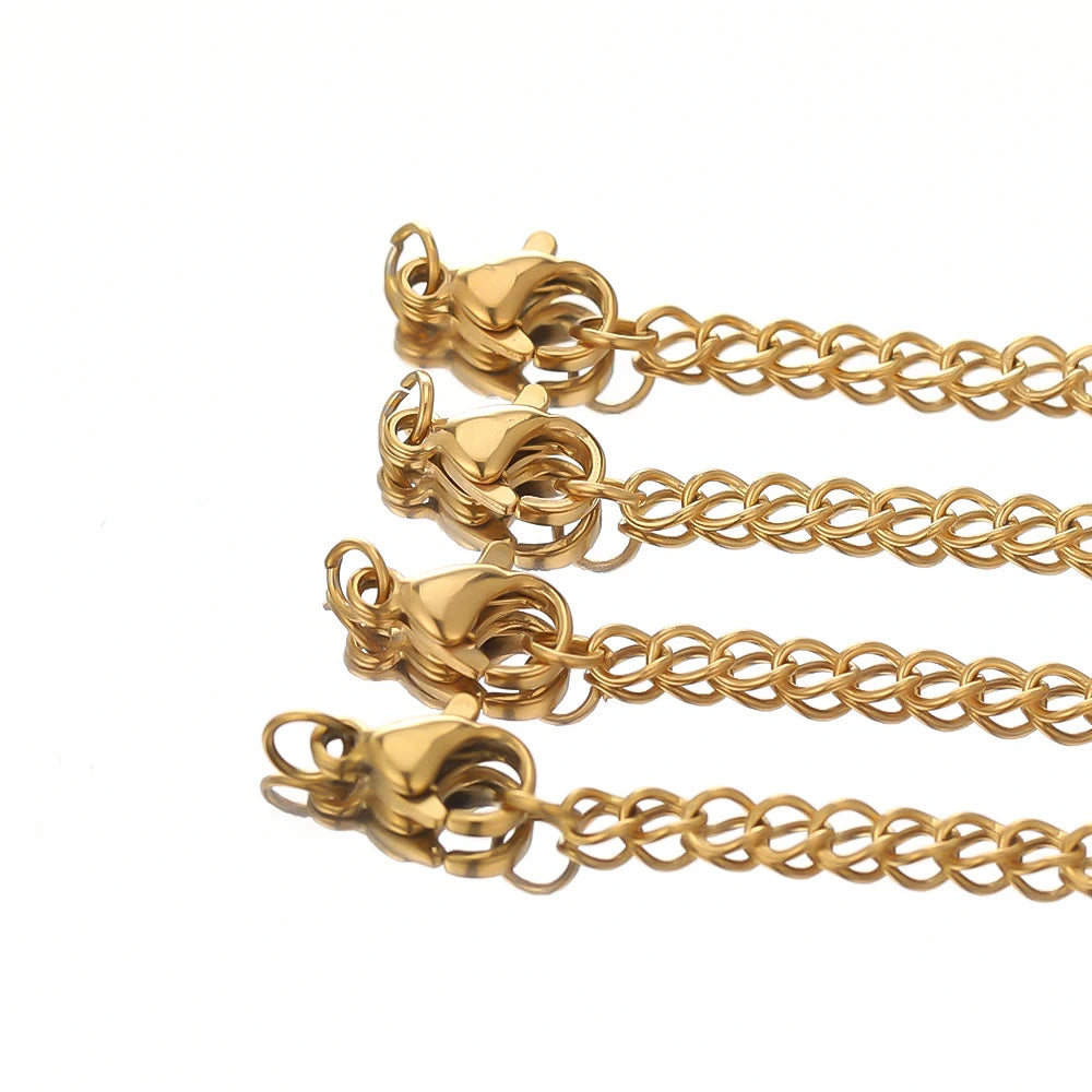 Stainless Steel Extension Chains with Extended Tail Lobster Clasps for DIY Jewelry Making Bracelet & Necklace Connectors