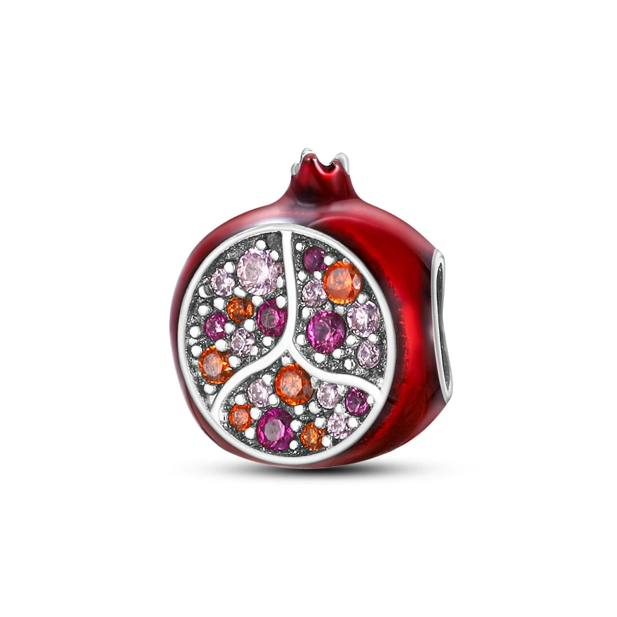 Original 925 Sterling Silver Red Charm Beads Red Wine Chili Dumbbell Pendant For Women Fit DIY Bracelet Birthday Jewelry Gift