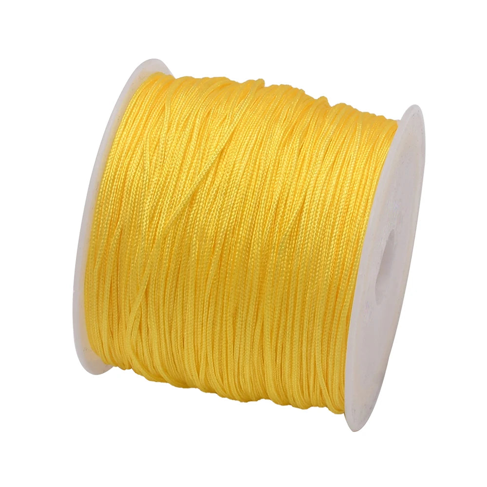 50Yds 0.8mm Crafts Nylon Cord For Jewelry Making Braided Nylon Satin String for Bracelets Necklace Jewelry Accessories