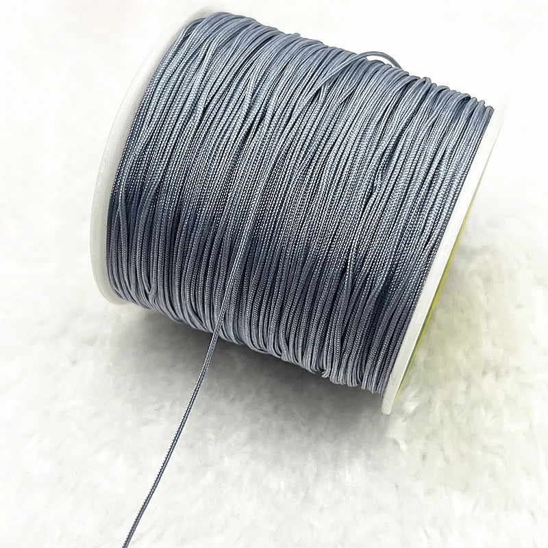 NEW 0.4/0.8/1.0/1.5mm Nylon Cord Thread Chinese Knot Macrame Cord Bracelet Braided String DIY Tassels Beading Shamballa Thread