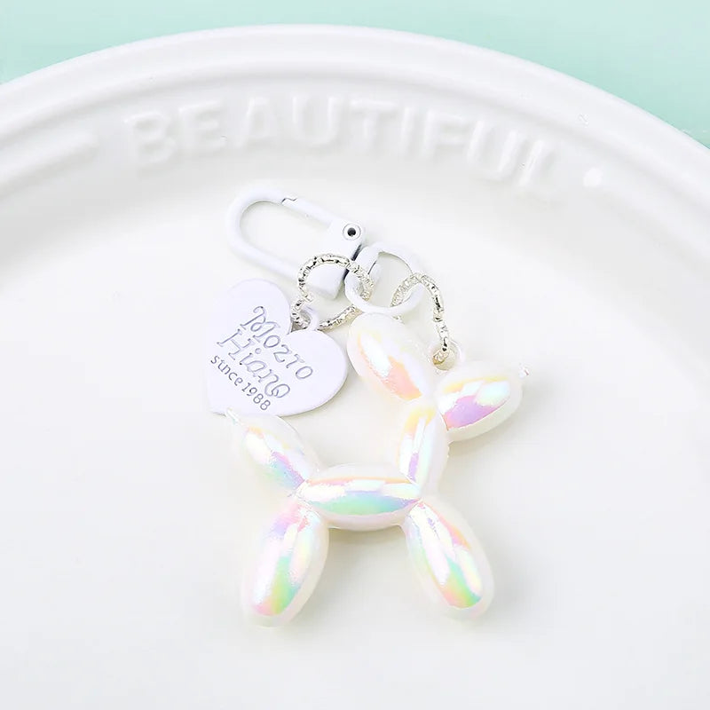 Jelly Cute Jelly Balloon Dog Keychain Pendant Cartoon Dog Chain Keychain - Lovely accessory jewelry gift for unisex keys