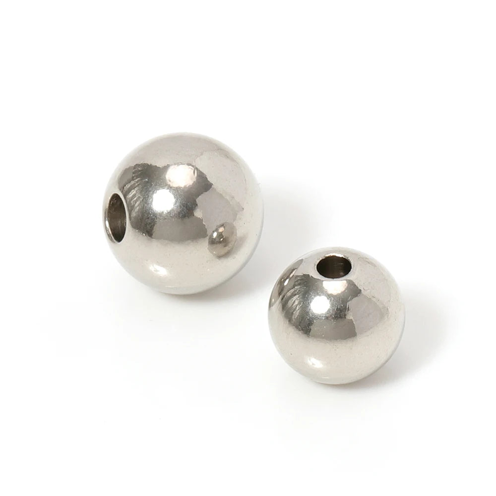 100pcs Gold Color Stainless Steel Spacer Beads Charms Loose Beads