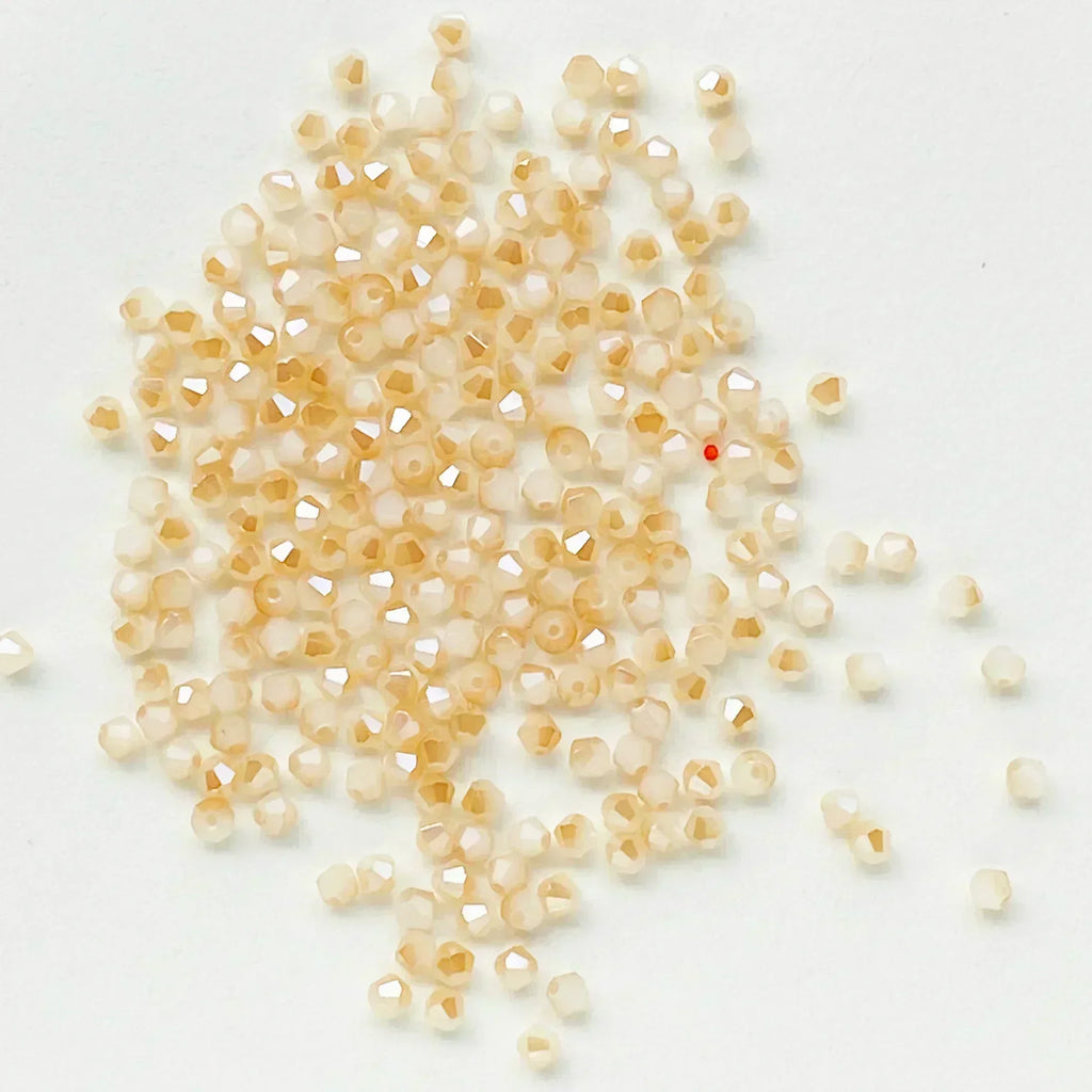 100PCS 4MM Shiny Faceted Austria Crystal Beads Bicone Beads Loose Spacer Beads for Jewelry Making DIY Bracelet Necklace Pendant
