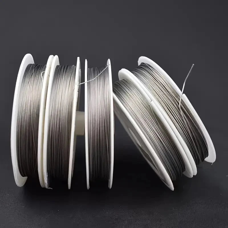 1Roll 0.3~1.0mm Thin Stainless steel wire Beading Rope Cord Thread String For DIY Necklace Bracelets Jewelry Making DIY Findings