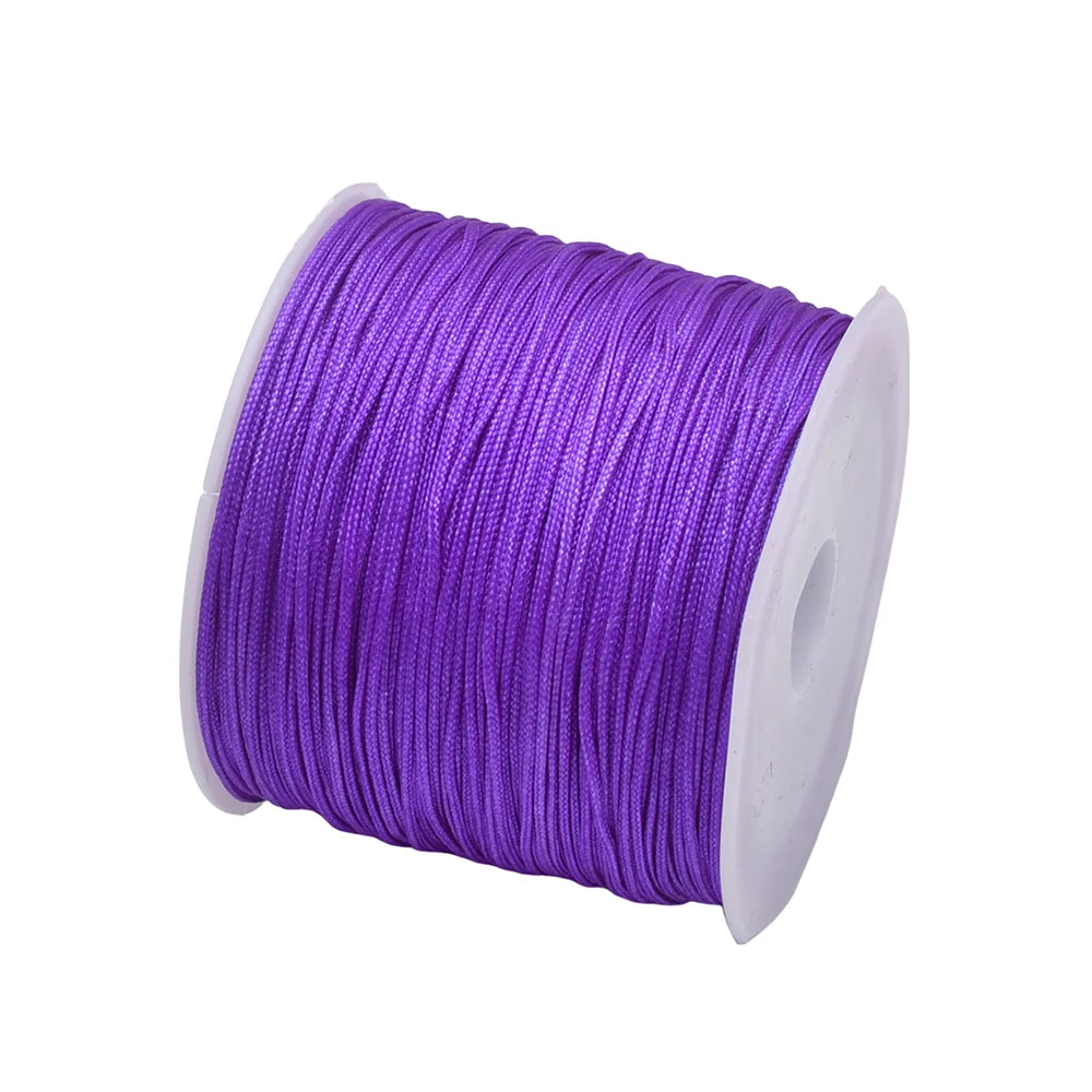 50Yds 0.8mm Crafts Nylon Cord For Jewelry Making Braided Nylon Satin String for Bracelets Necklace Jewelry Accessories