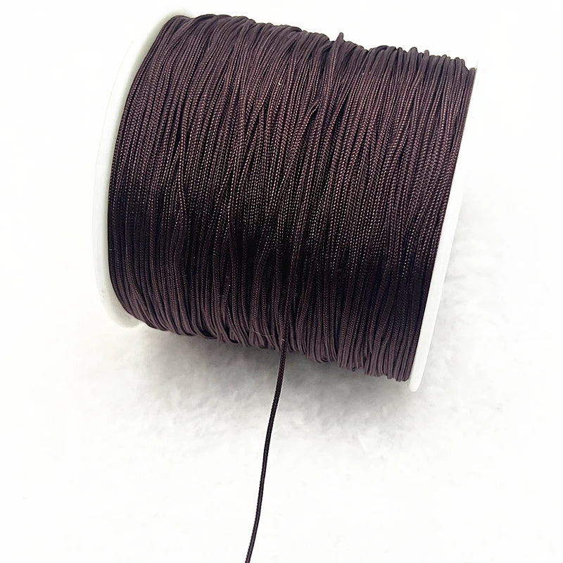 NEW 0.4/0.8/1.0/1.5mm Nylon Cord Thread Chinese Knot Macrame Cord Bracelet Braided String DIY Tassels Beading Shamballa Thread