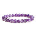 Natural Dream Lace Amethyst Stone Beaded Bracelets Women Purple Crystal Quartz Energy Bead Reiki Healing Bangle Jewelry Gift
