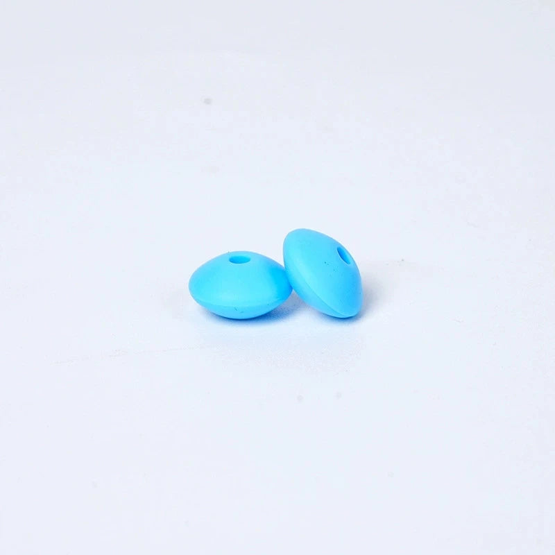 100/50/20Pcs 12mm Siilcone Beads Lentil Loose Spaced Bead for Jewelry Making DIY Beaded Bracelets Necklace Keychain Accessories