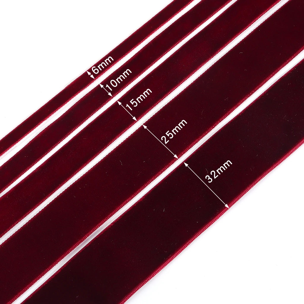 5-10yards 6/10/15/25/32/38mm Velvet Ribbon Gift Flower Packaging Bow Handmade DIY Christmas Decoration Clothing Sewing Accessory
