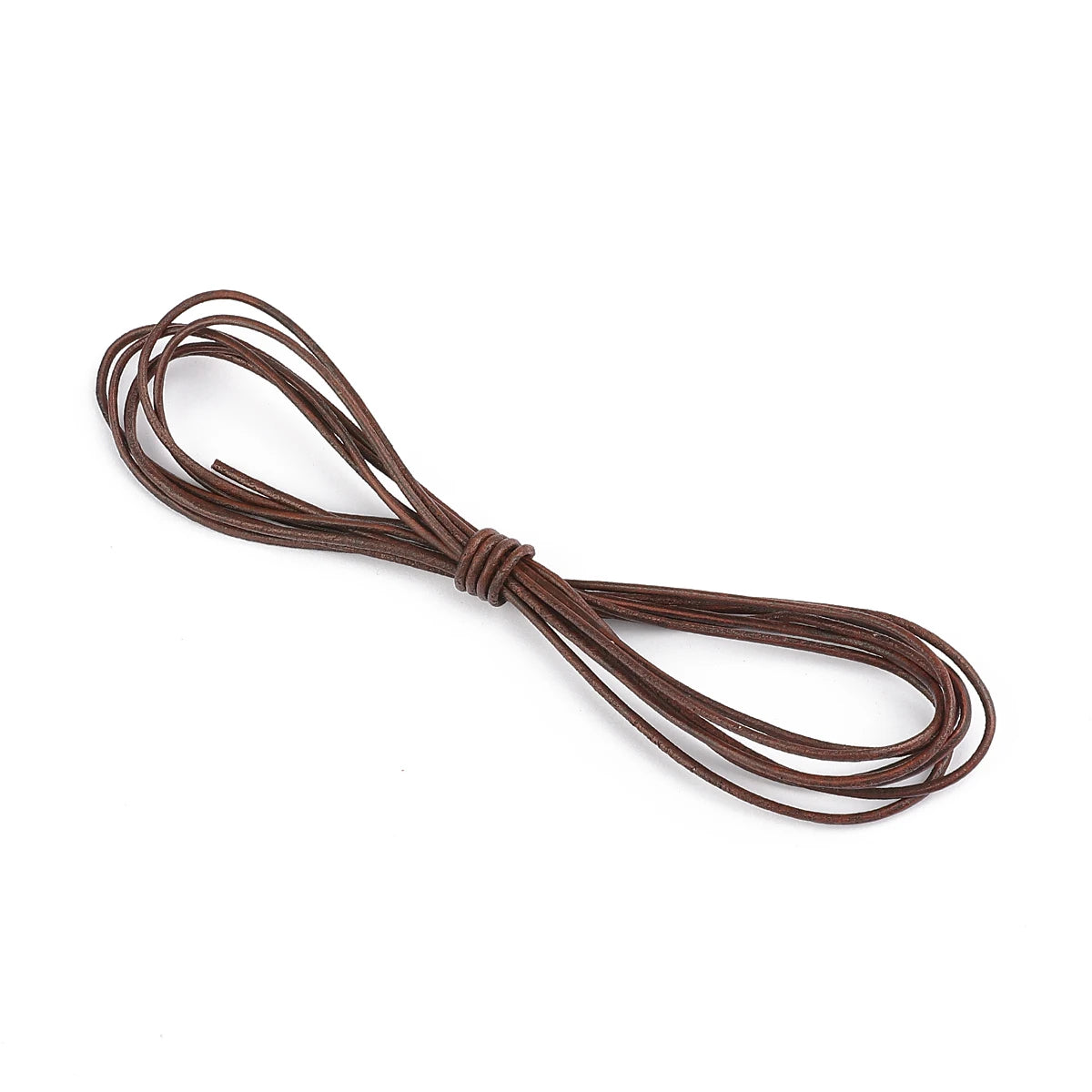 2m Vintage Cowhide Leather Cord Strip Round/Flat Rope String DIY Bracelet Necklace Braided Craft Jewelry Making Accessories