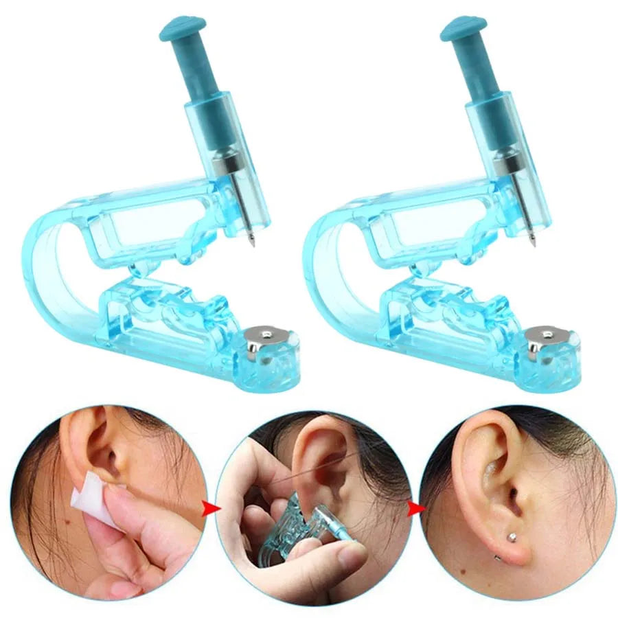 10pcs Asepsis Disposable Ear Piercing Gun-Safty Self Ear Piercing Kit for Home Use