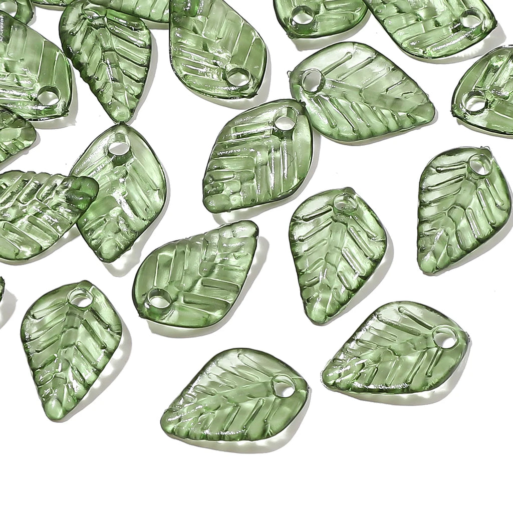 10/50Pcs Acrylic Mini Tree Leaf Beads Unique Loose Beads Handmade DIY Making Jewelry Earrings Necklace Accessories Materials