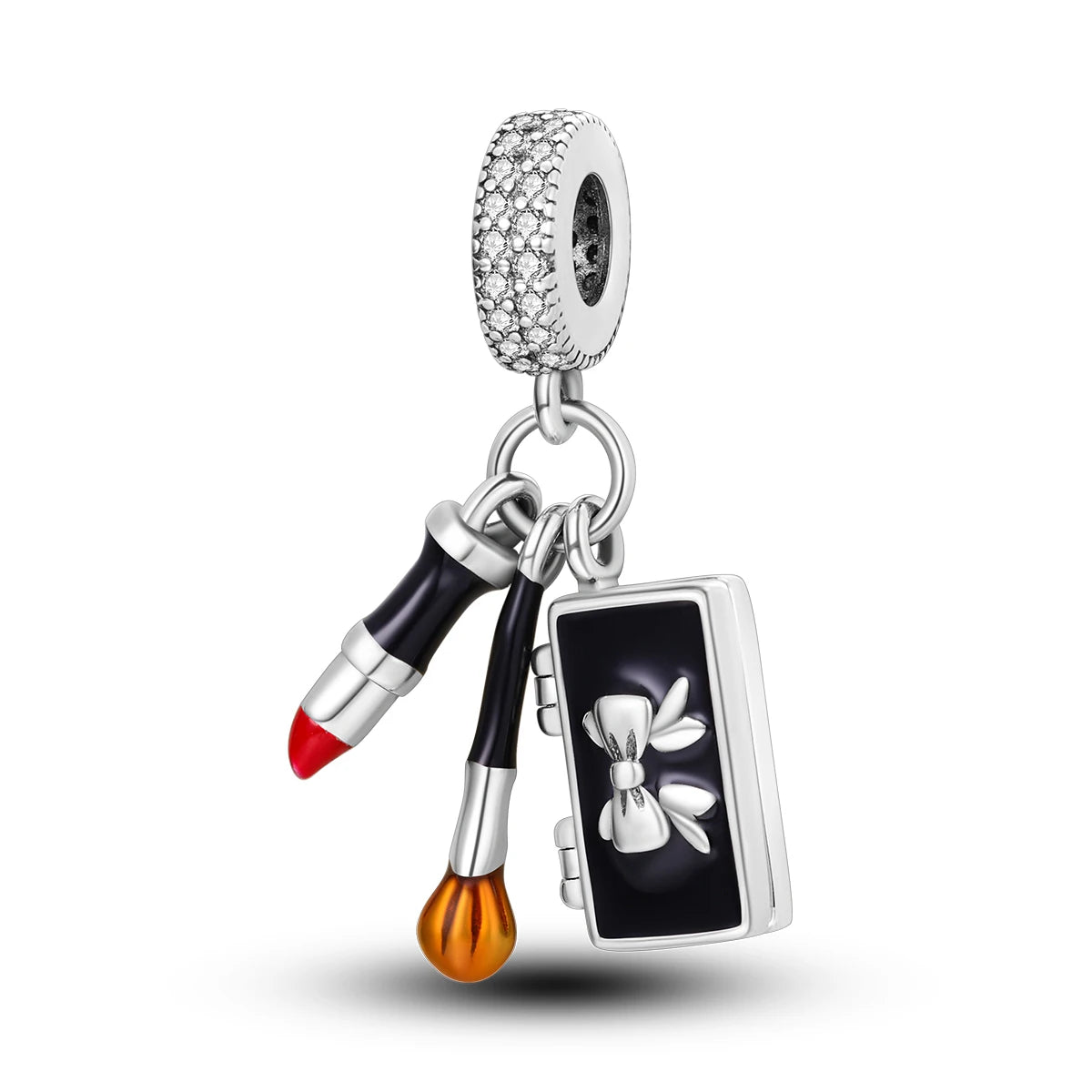 Original 925 Sterling Silver Red Charm Beads Red Wine Chili Dumbbell Pendant For Women Fit DIY Bracelet Birthday Jewelry Gift
