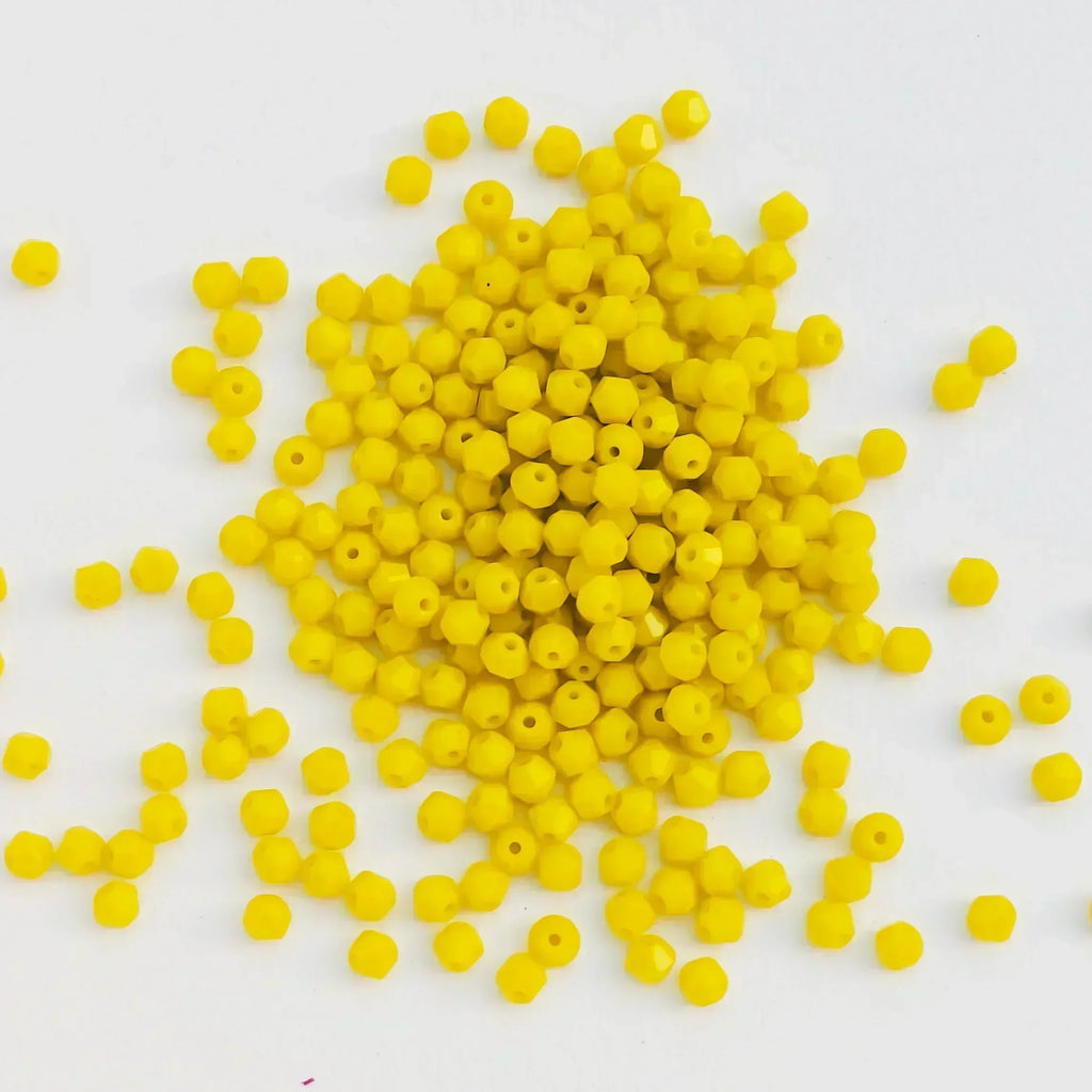 100PCS 4MM Shiny Faceted Austria Crystal Beads Bicone Beads Loose Spacer Beads for Jewelry Making DIY Bracelet Necklace Pendant