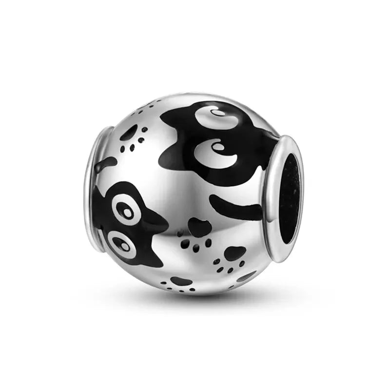 New 925 Sterling Silver Charm Beads Dog Cat Pets Pendant Fit Original Bracelet Necklace DIY Charm Jewelry Making