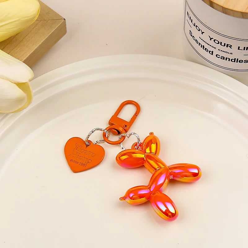 Jelly Cute Jelly Balloon Dog Keychain Pendant Cartoon Dog Chain Keychain - Lovely accessory jewelry gift for unisex keys