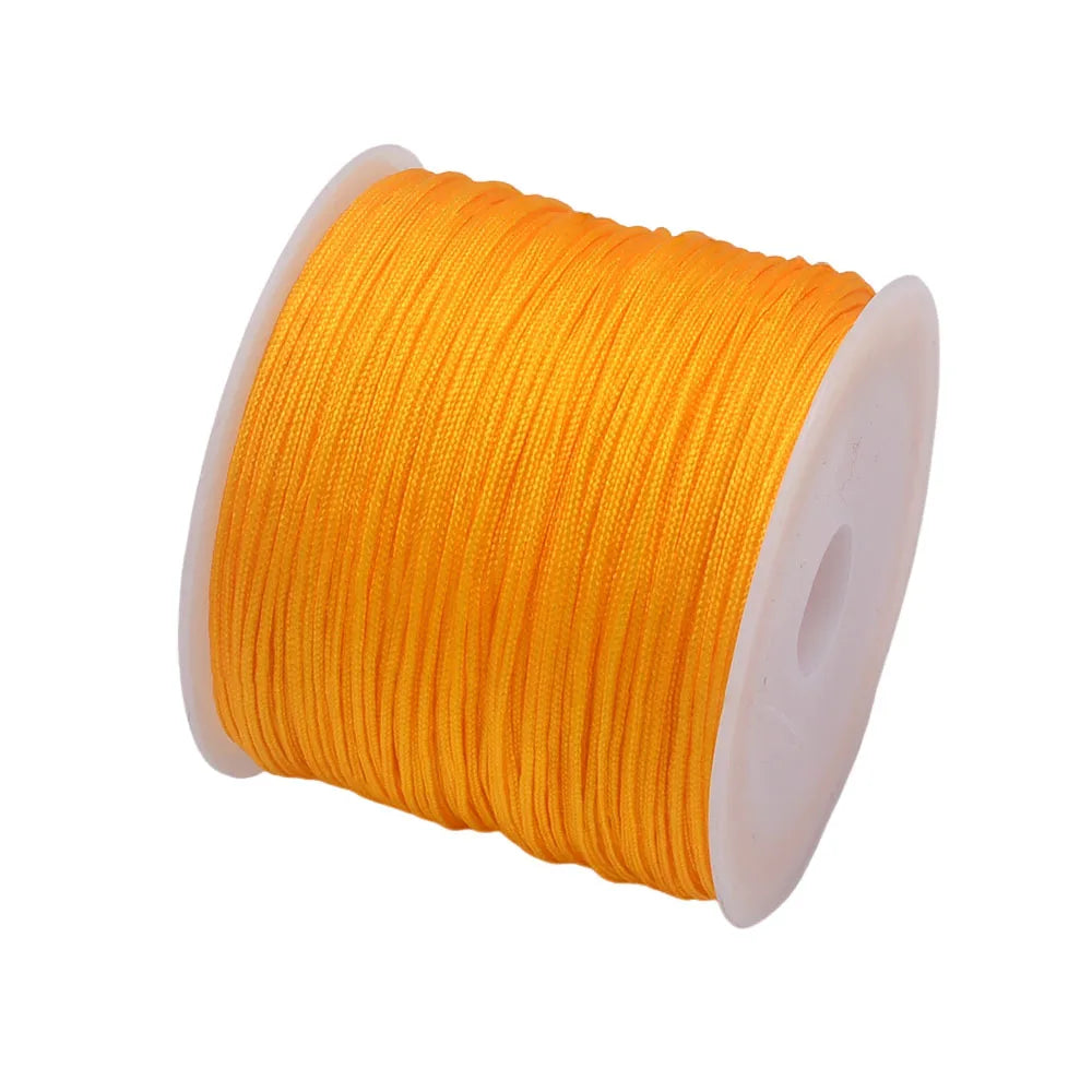 50Yds 0.8mm Crafts Nylon Cord For Jewelry Making Braided Nylon Satin String for Bracelets Necklace Jewelry Accessories