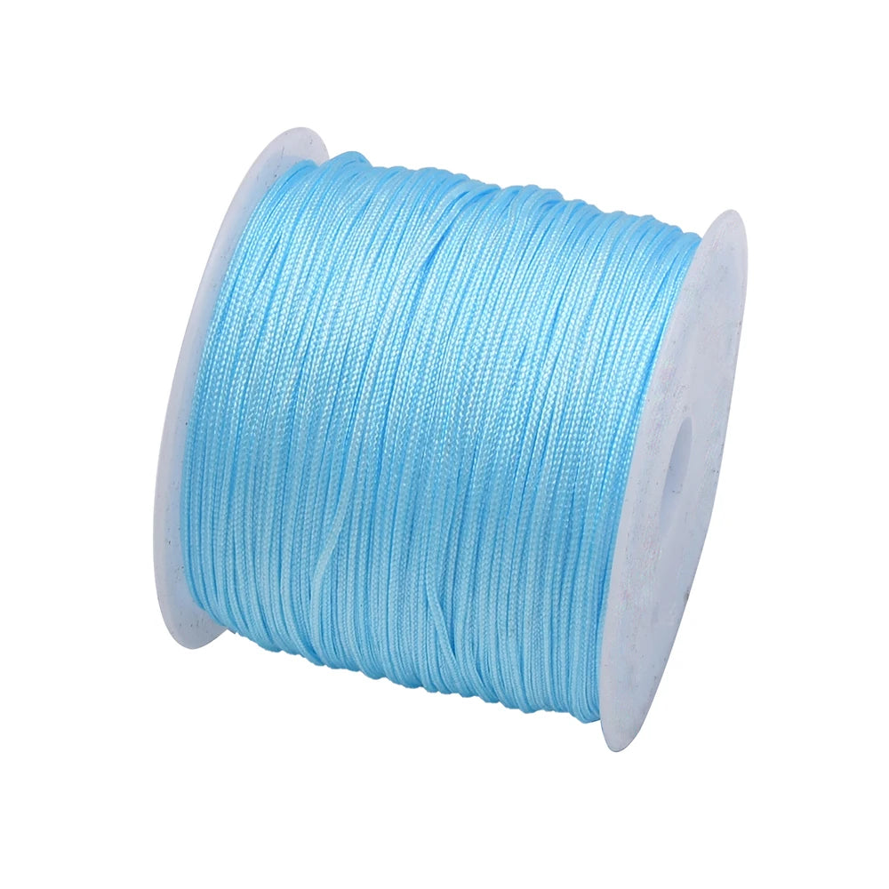50Yds 0.8mm Crafts Nylon Cord For Jewelry Making Braided Nylon Satin String for Bracelets Necklace Jewelry Accessories