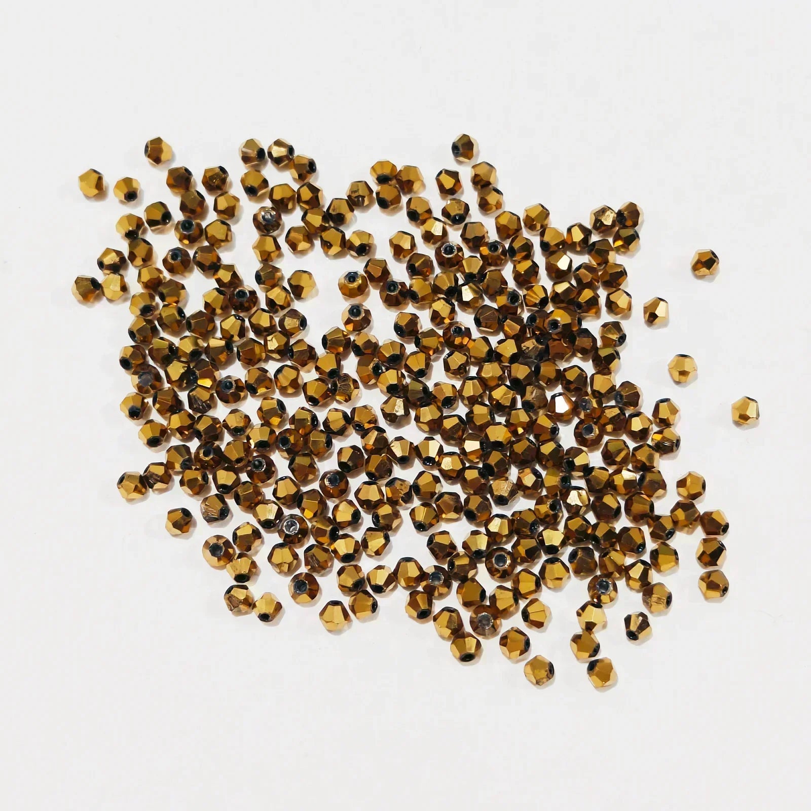 100PCS 4MM Shiny Faceted Austria Crystal Beads Bicone Beads Loose Spacer Beads for Jewelry Making DIY Bracelet Necklace Pendant