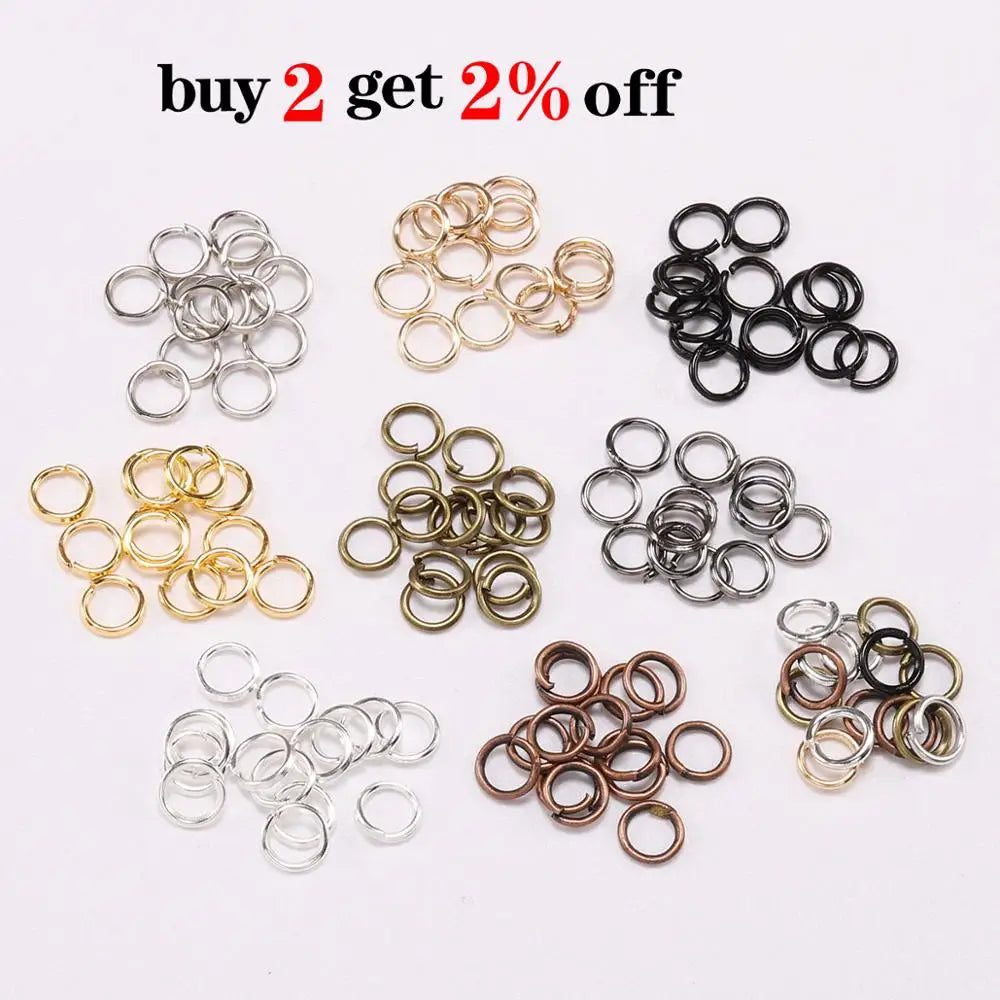200pcs/lot 4-8 mm Jump Rings Split Rings Connectors For Diy Jewelry Finding Making Accessories Wholesale Supplies