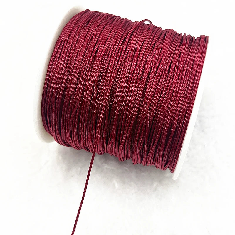 NEW 0.4/0.8/1.0/1.5mm Nylon Cord Thread Chinese Knot Macrame Cord Bracelet Braided String DIY Tassels Beading Shamballa Thread