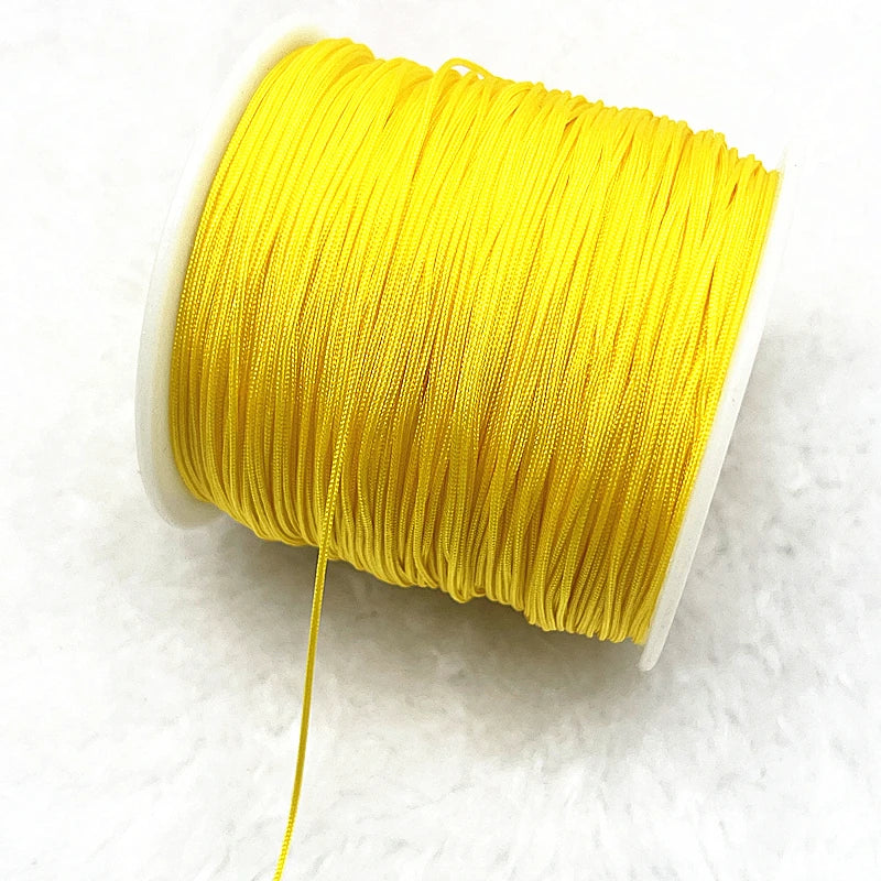 NEW 0.4/0.8/1.0/1.5mm Nylon Cord Thread Chinese Knot Macrame Cord Bracelet Braided String DIY Tassels Beading Shamballa Thread