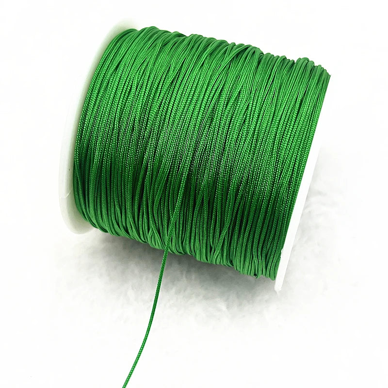 NEW 0.4/0.8/1.0/1.5mm Nylon Cord Thread Chinese Knot Macrame Cord Bracelet Braided String DIY Tassels Beading Shamballa Thread
