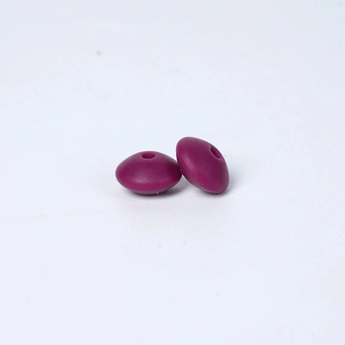 100/50/20Pcs 12mm Siilcone Beads Lentil Loose Spaced Bead for Jewelry Making DIY Beaded Bracelets Necklace Keychain Accessories