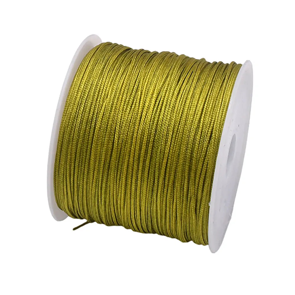 50Yds 0.8mm Crafts Nylon Cord For Jewelry Making Braided Nylon Satin String for Bracelets Necklace Jewelry Accessories